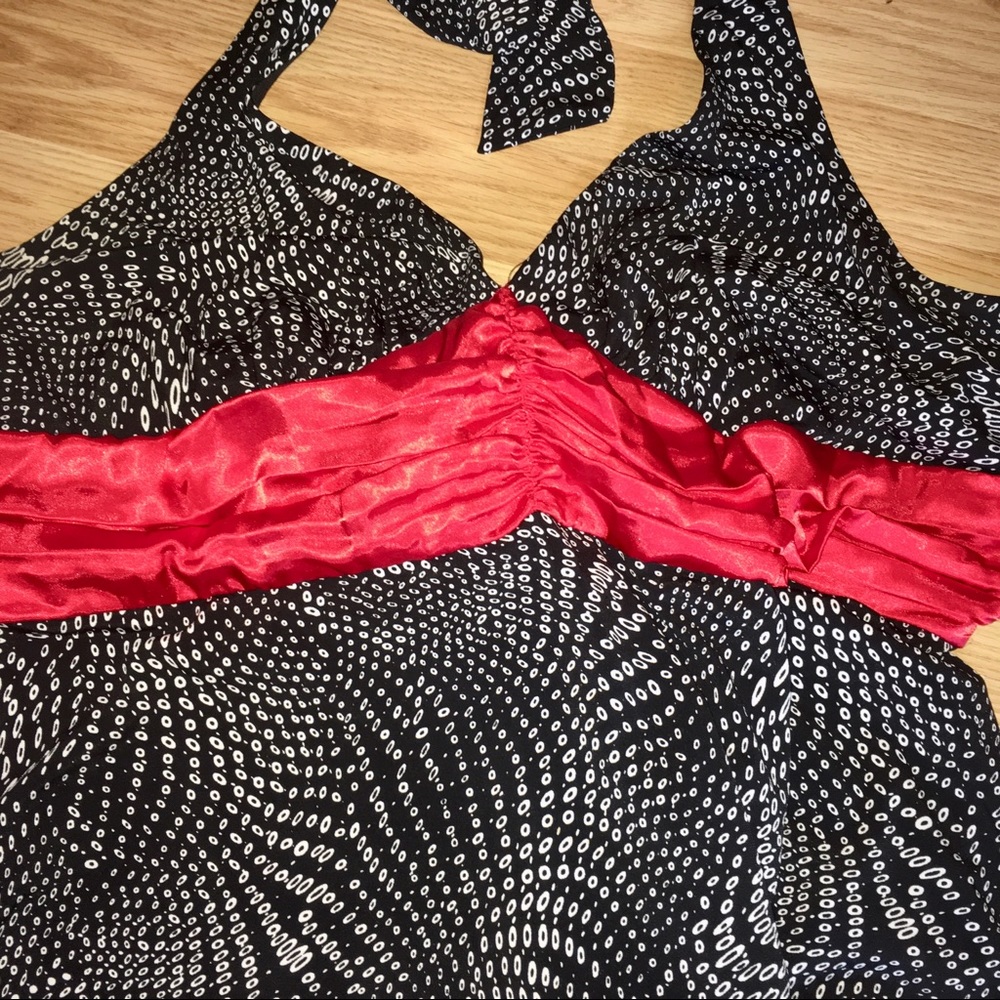* SOLD* Torrid Halter Retro Pin-Up Black Dress - Picture 6 of 13